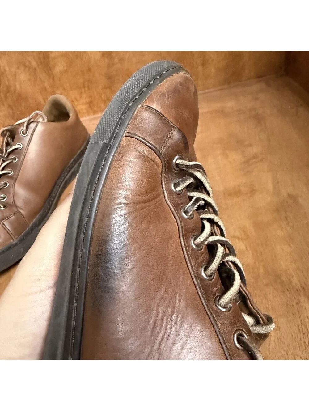 Thursday Boots Co. Everyday Low Top Shoes Sneakers Brown Leather Mens Size 9.5